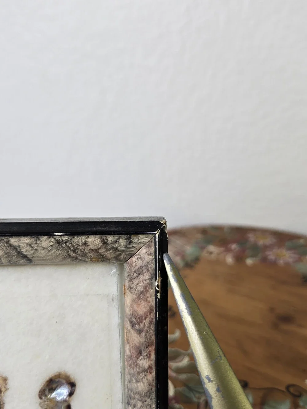 VTG 1970s Japanese Pearl Oyster Specimen Display Frame Cultured Pearl